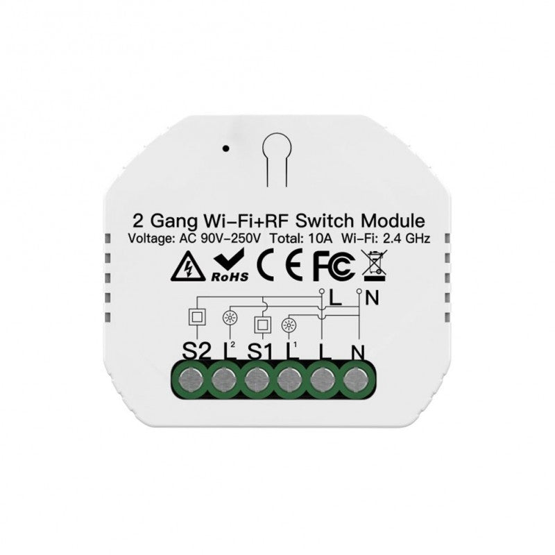 Módulo 2 canales Wi-Fi + RF 433