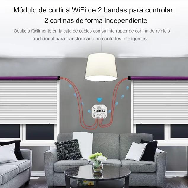 Módulo de persiana 2 canales RF 433MHz + Wi-Fi