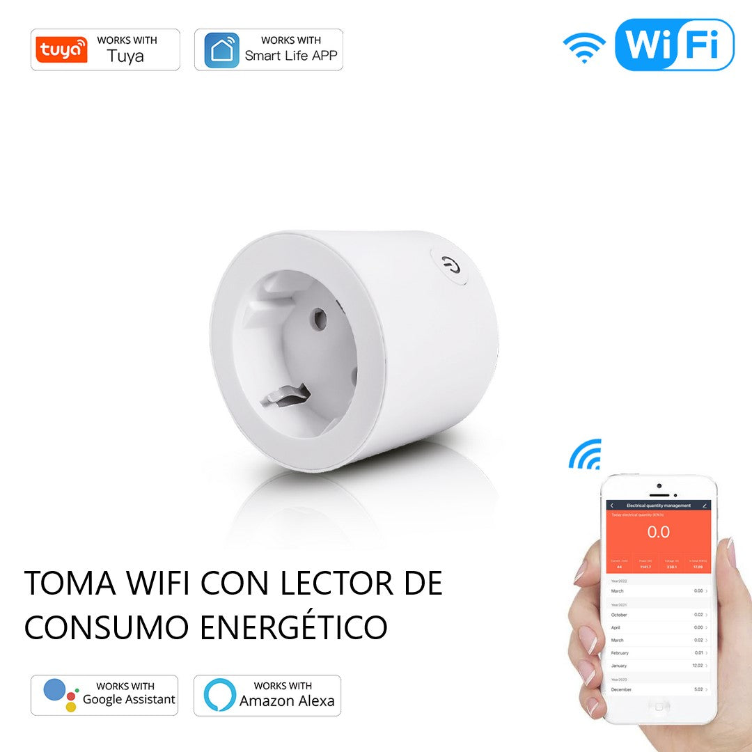 Enchufe de consumo de energía Wi-Fi