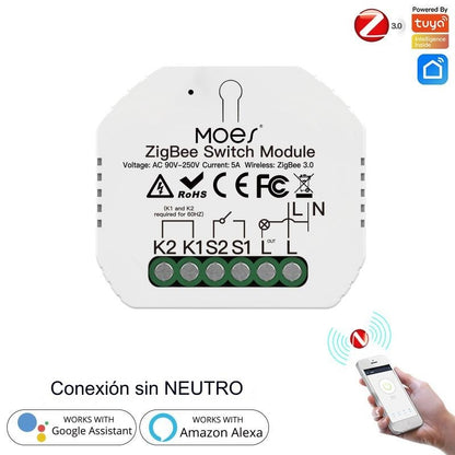 Módulo 1 canal sin neutro Zigbee