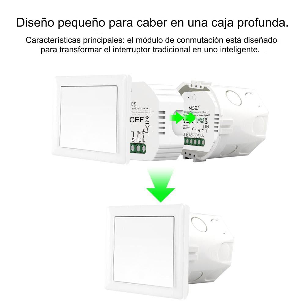 Módulo 1 canal sin neutro Zigbee