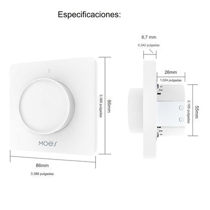 Interruptor giratorio dimmer Zigbee