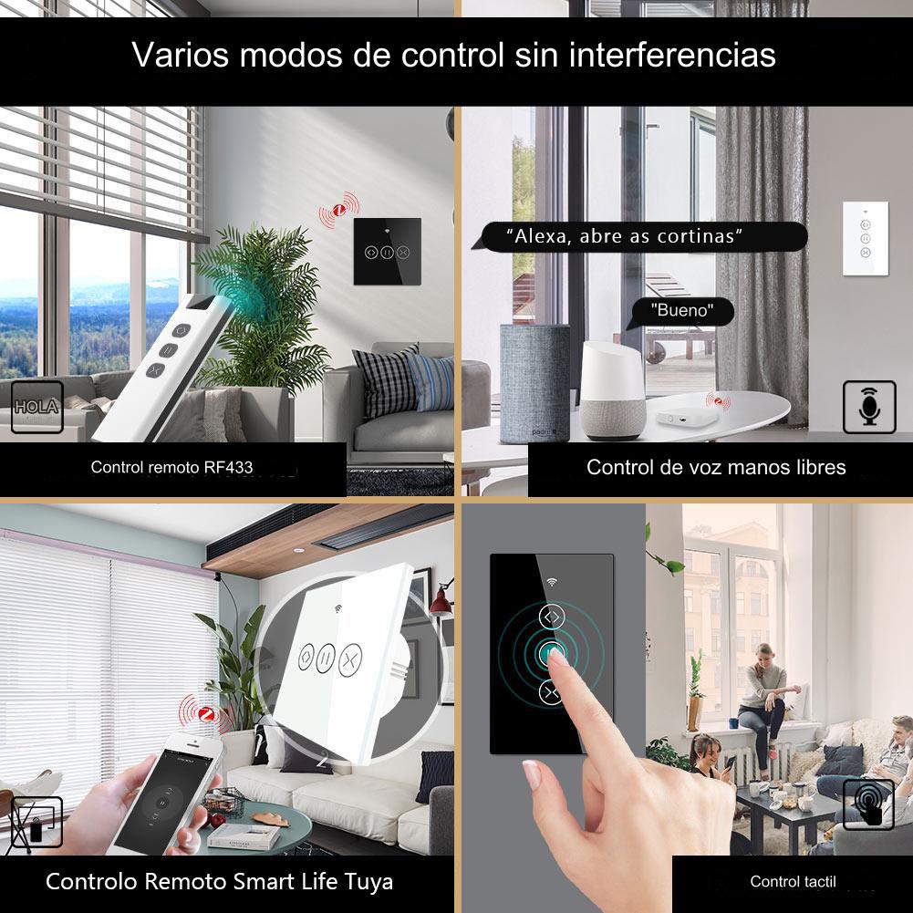 Interruptor Persianas ZigBee RF Smart Touch 
 para Cortinas/Enroladores